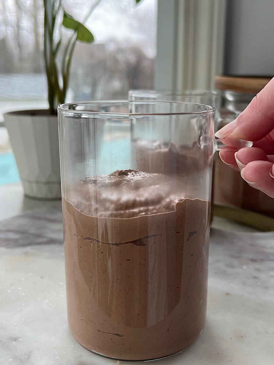 blended tiramisu overnight oats