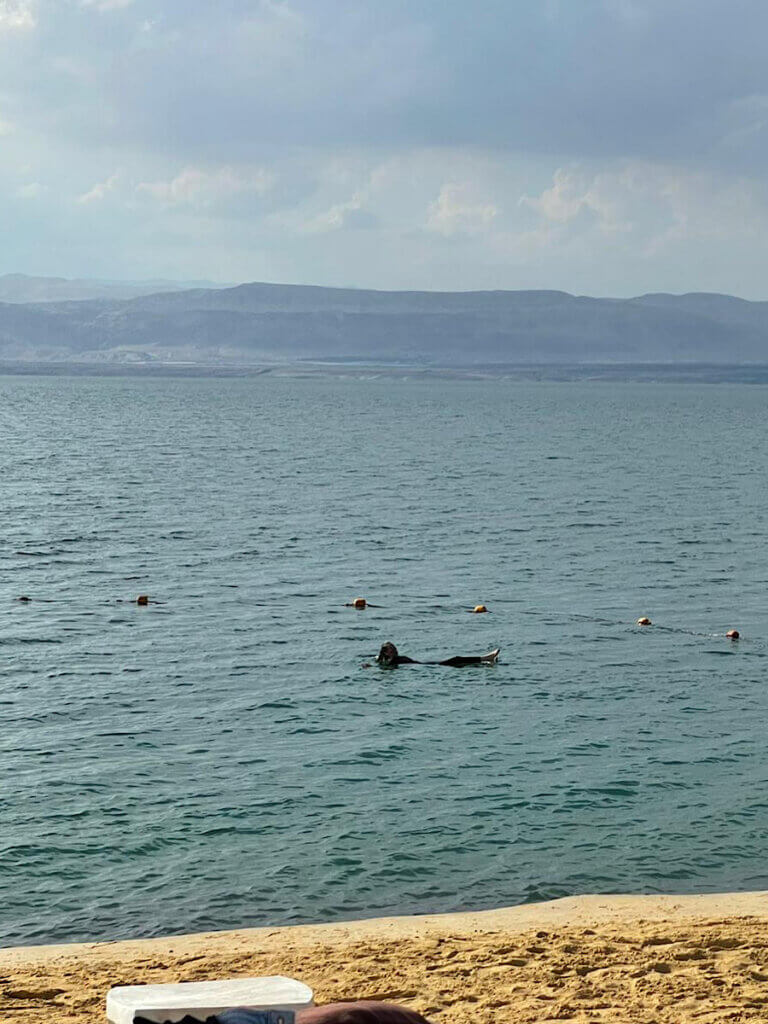 floating in the dead sea