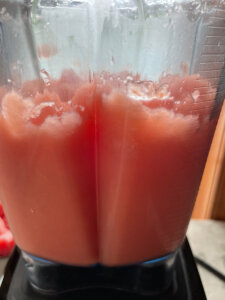 blended watermelon slushie