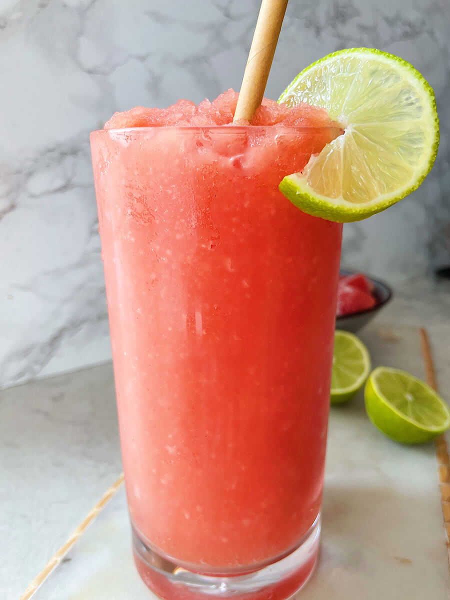 frozen watermelon margarita mocktail recipe