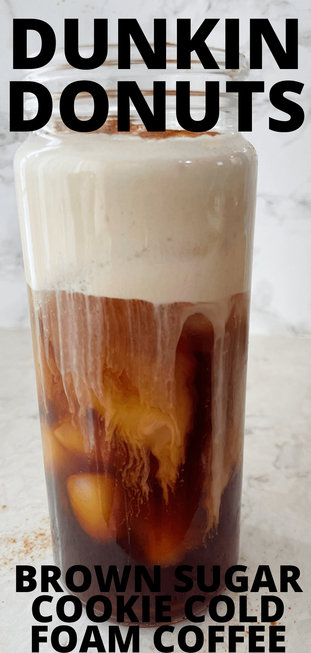 dunkin brown sugar cookie cold foam cold brew recipe pin