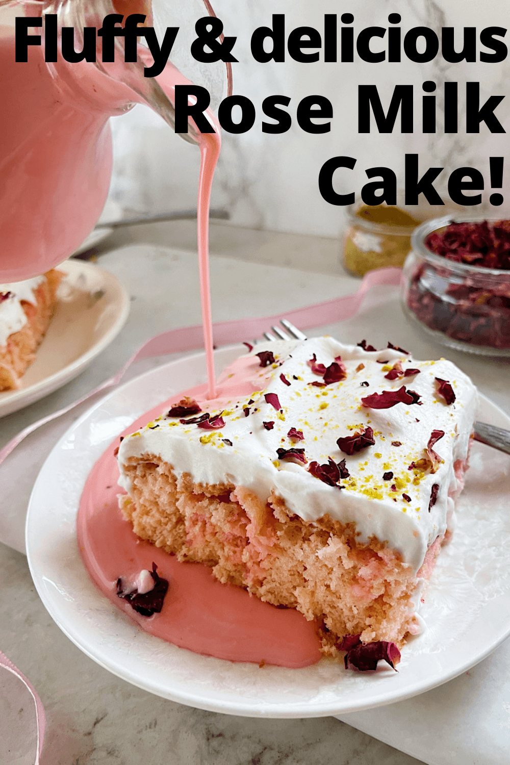Fluffy & delicious Rose Milk Cake!
