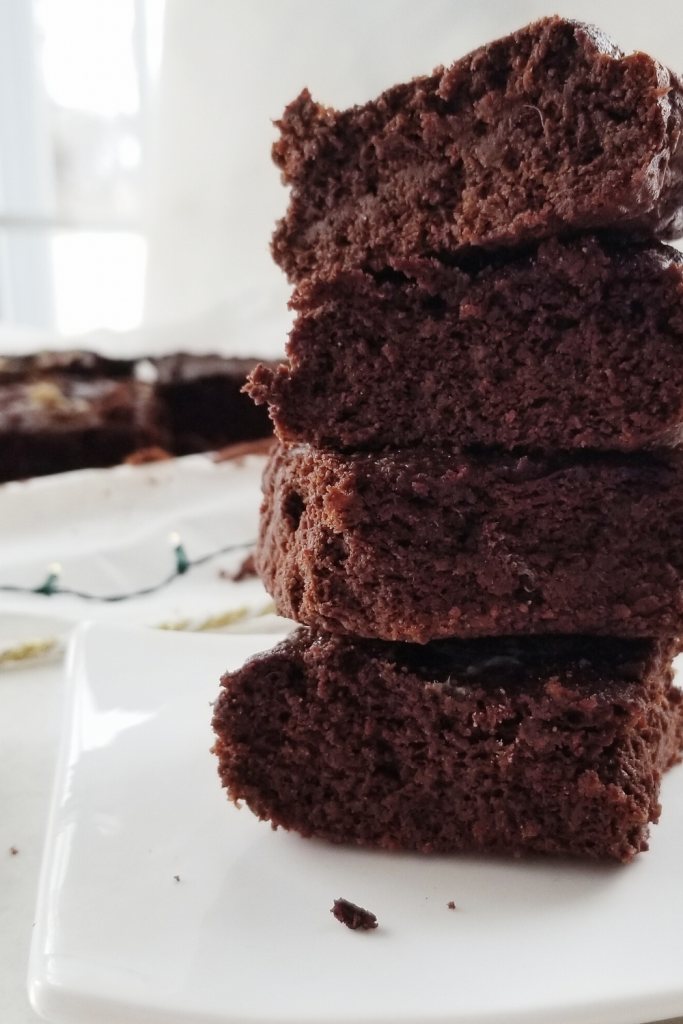 healthy flourless sweet potato brownie