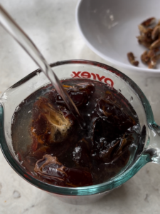 soaking dates for homemade coffee caramel sauce