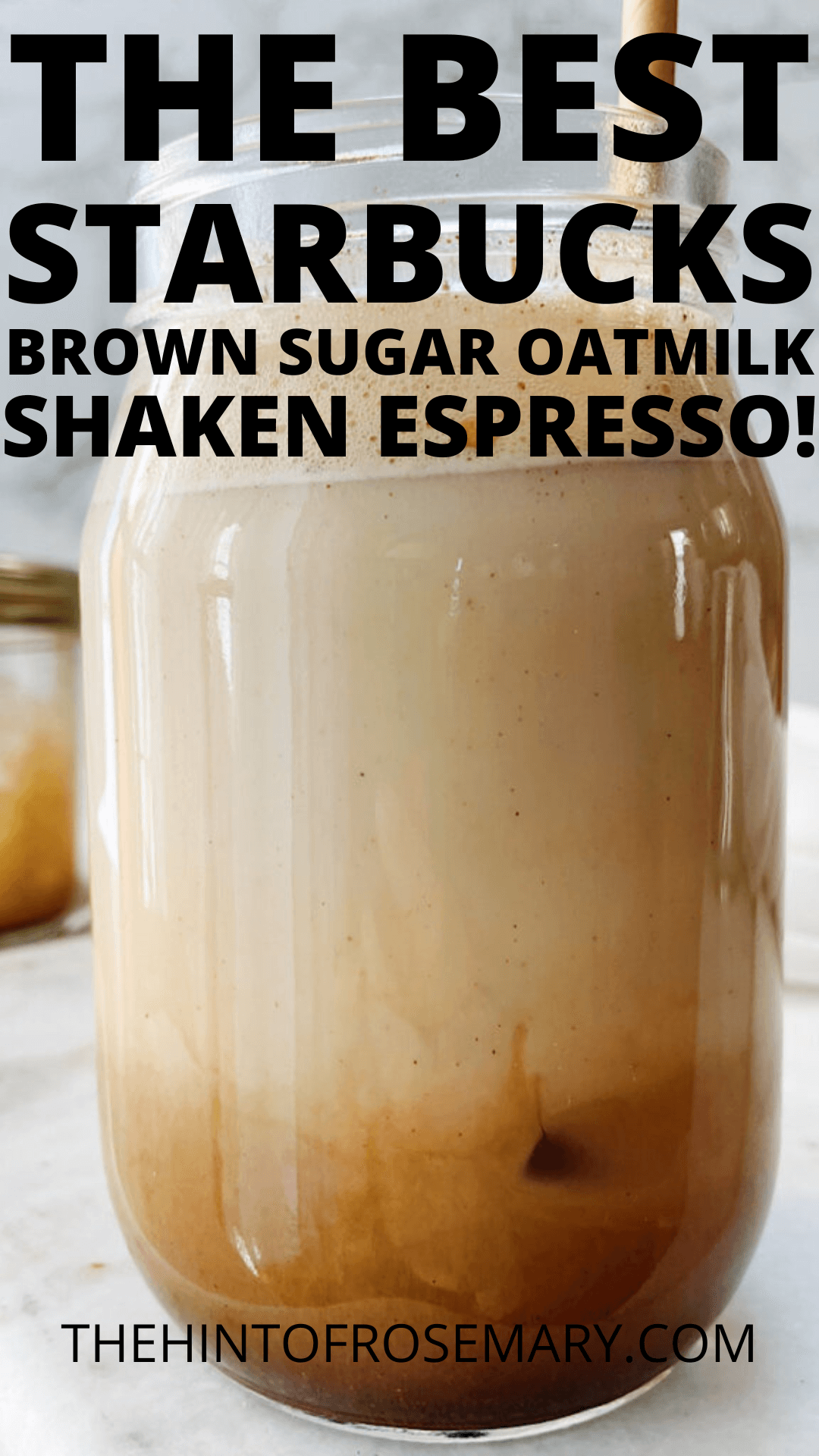 iced brown sugar oat milk shaken espresso recipe pinterest pin