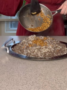 Arabic rice with pine nuts for Stuffed Chicken Recipe